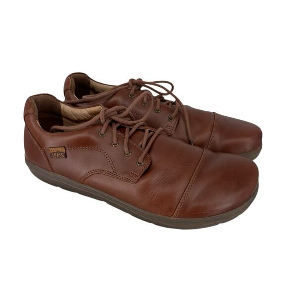 Lems Nine2Five Leather Shoes Zero Drop Minimalist Brown Oxford Size 10.5 Mens - Picture 8 of 12